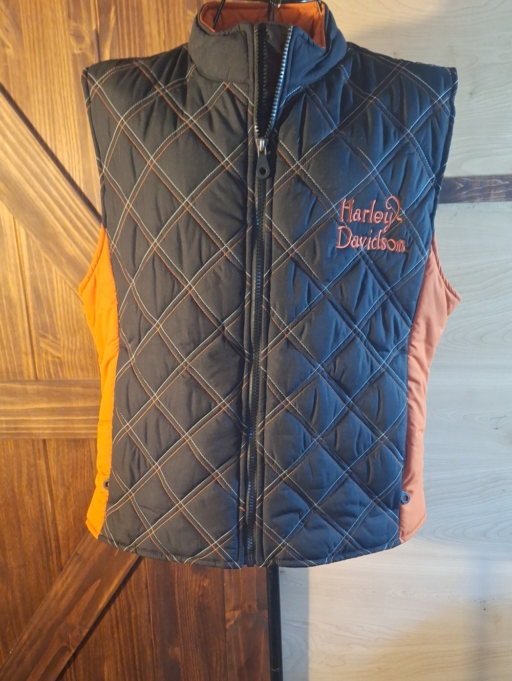 Harley Davidson Women's  Black Quilted Vest